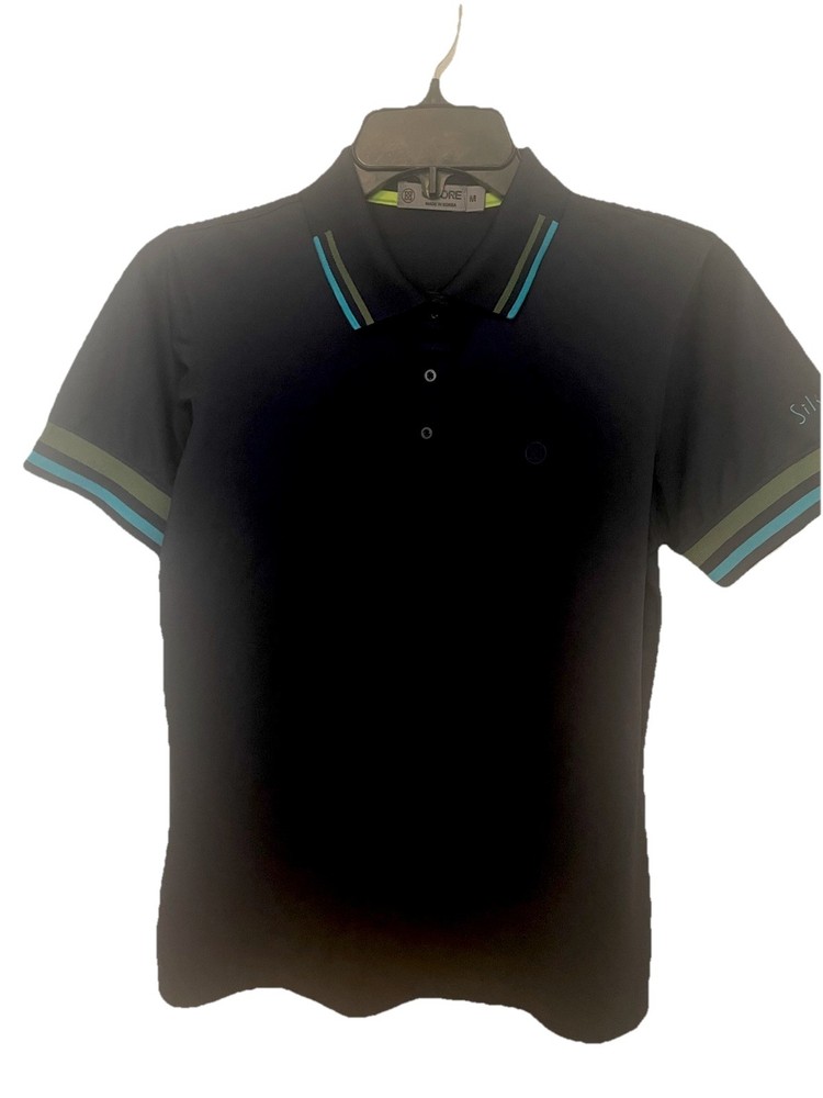 G/Fore Polo Shirt Women’s Medium Golf Blue Collared Short Sleeve