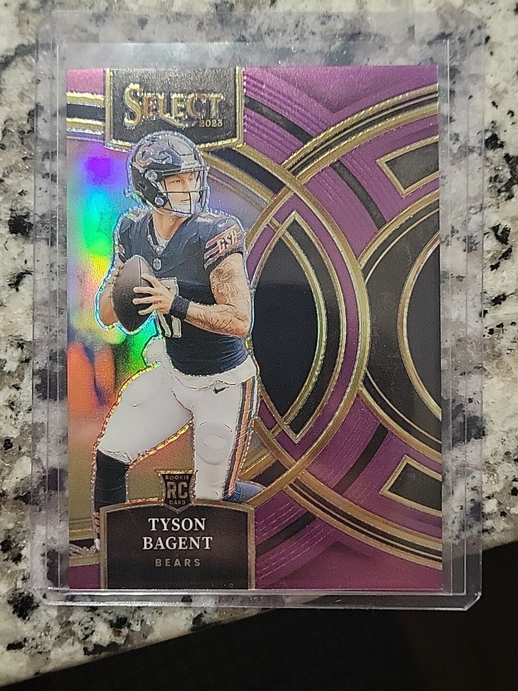 2023 Panini Select Football Bears RC Tyson Bagent Premier Purple Prizm /75
