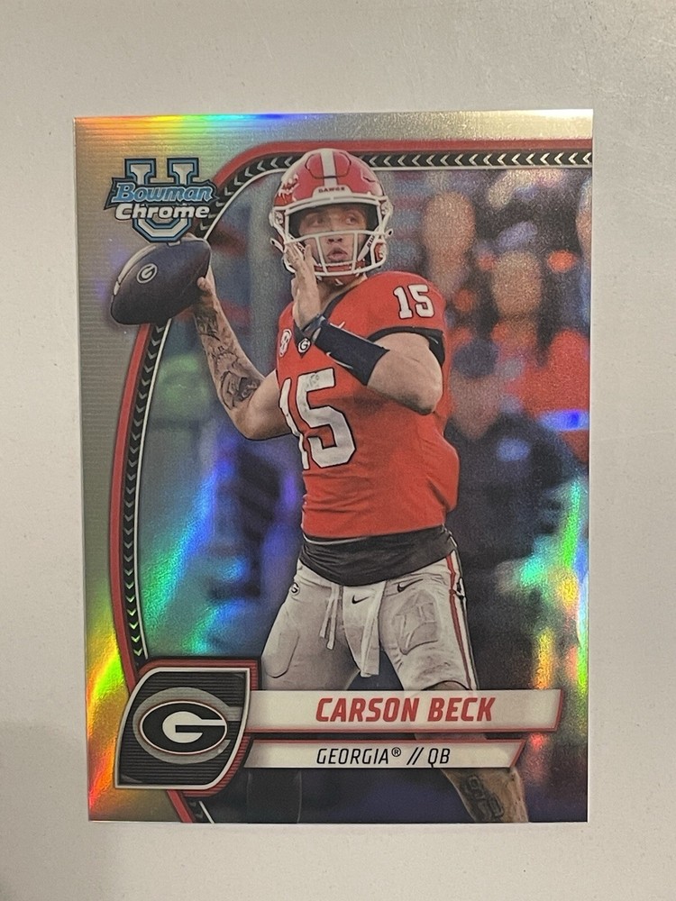 CARSON BECK SP IMAGE VARIATION #SP-12 2024 Bowman U Chrome RC Georgia Bulldogs