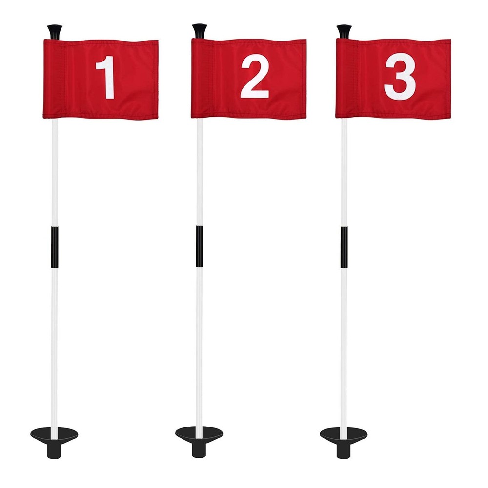 KINGTOP 3ft Mini Golf Flagsticks for Yard Putting Green Practice