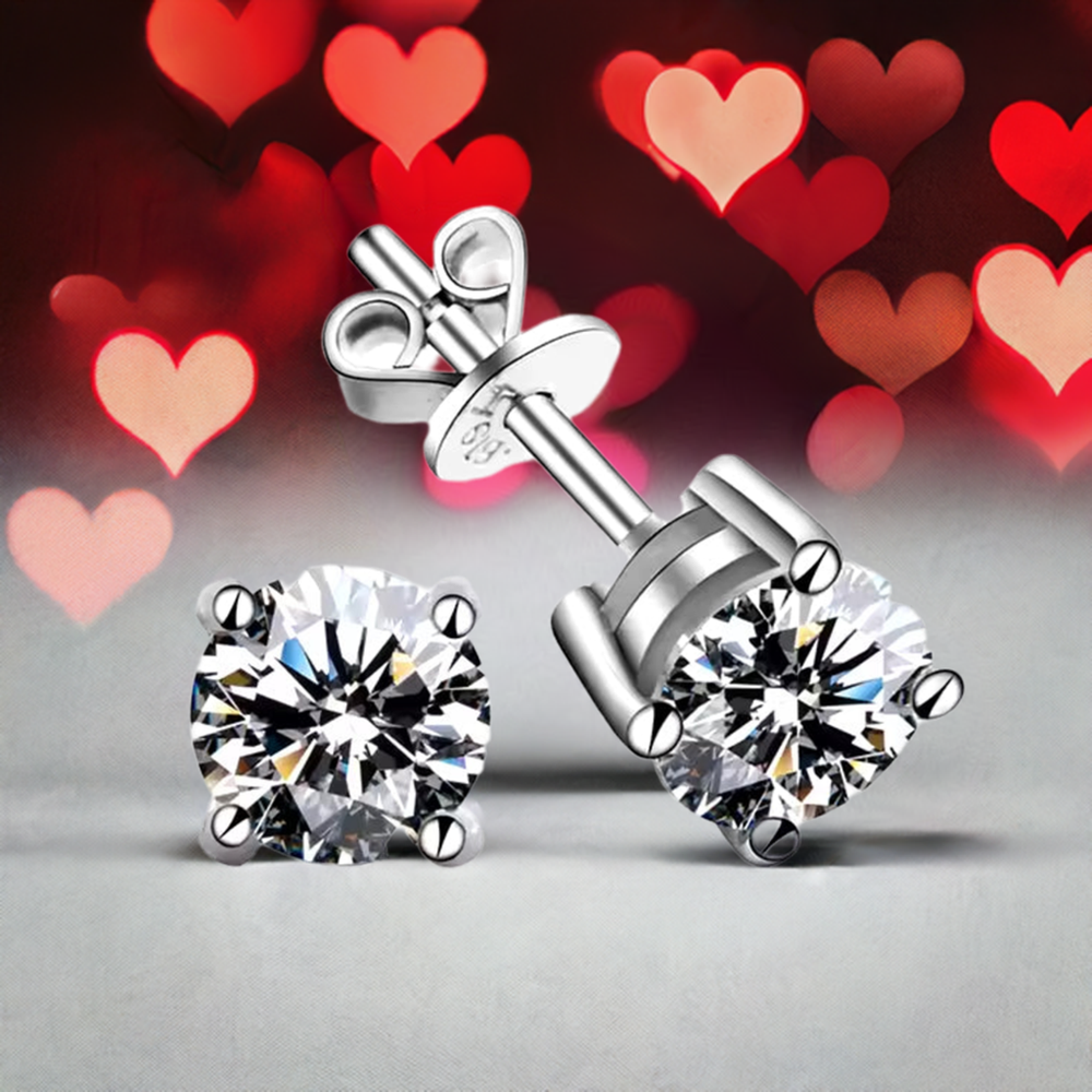 P&M Essentials+ Moissanite Earrings, Sparkly Lab Created Diamond Earrings for Wo