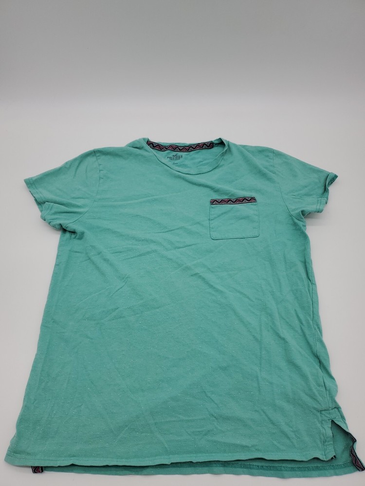 Hollister Must Have Collection Aztec Tee T-shirt Men Small Green Pocket..#16686
