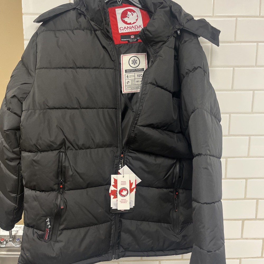 New Canada Weather Gear Men’s Size XL Black  Grey MSRP $200pp