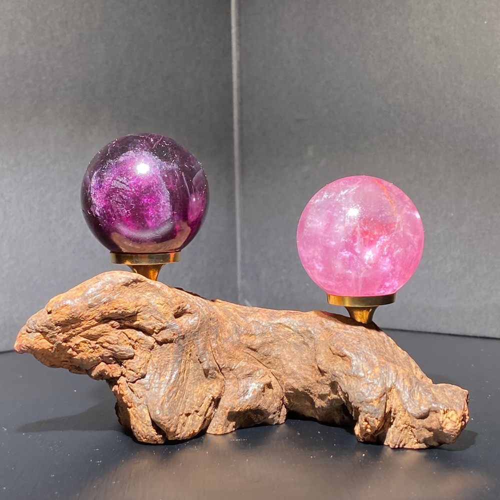 190g  Natural Fluorite ball Colorful Quartz Crystal Gemstone Healing