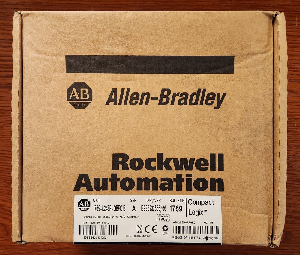 Allen-Bradley 1769-L24ER-QBFC1B /A 750KB DI/O AI/O Controller - Factory Sealed