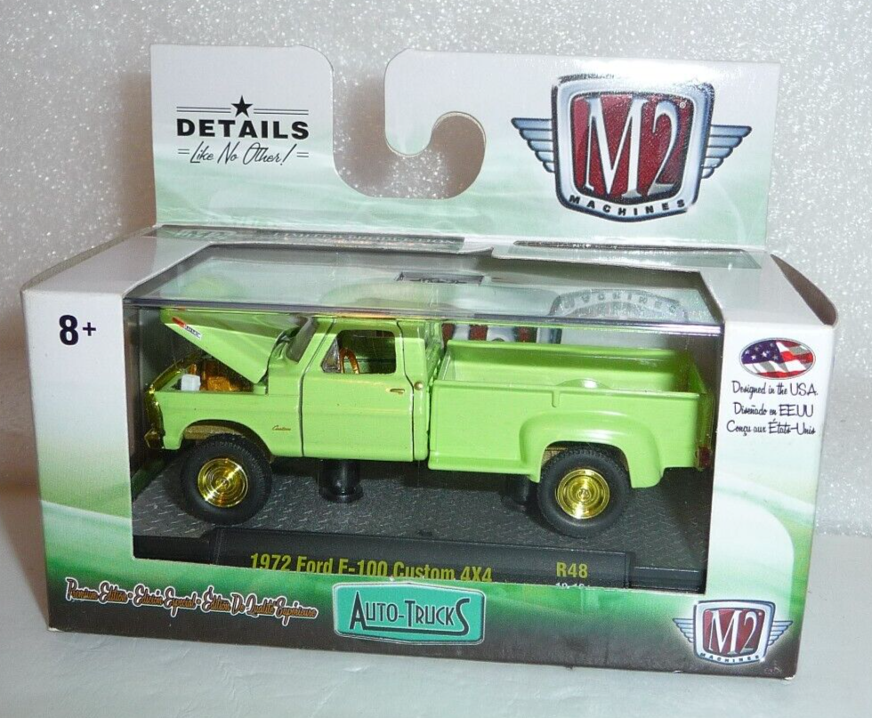 M2 Machines Gold Chase 1/750 1972 Ford F-100 Custom 4X4 1:64 Diecast