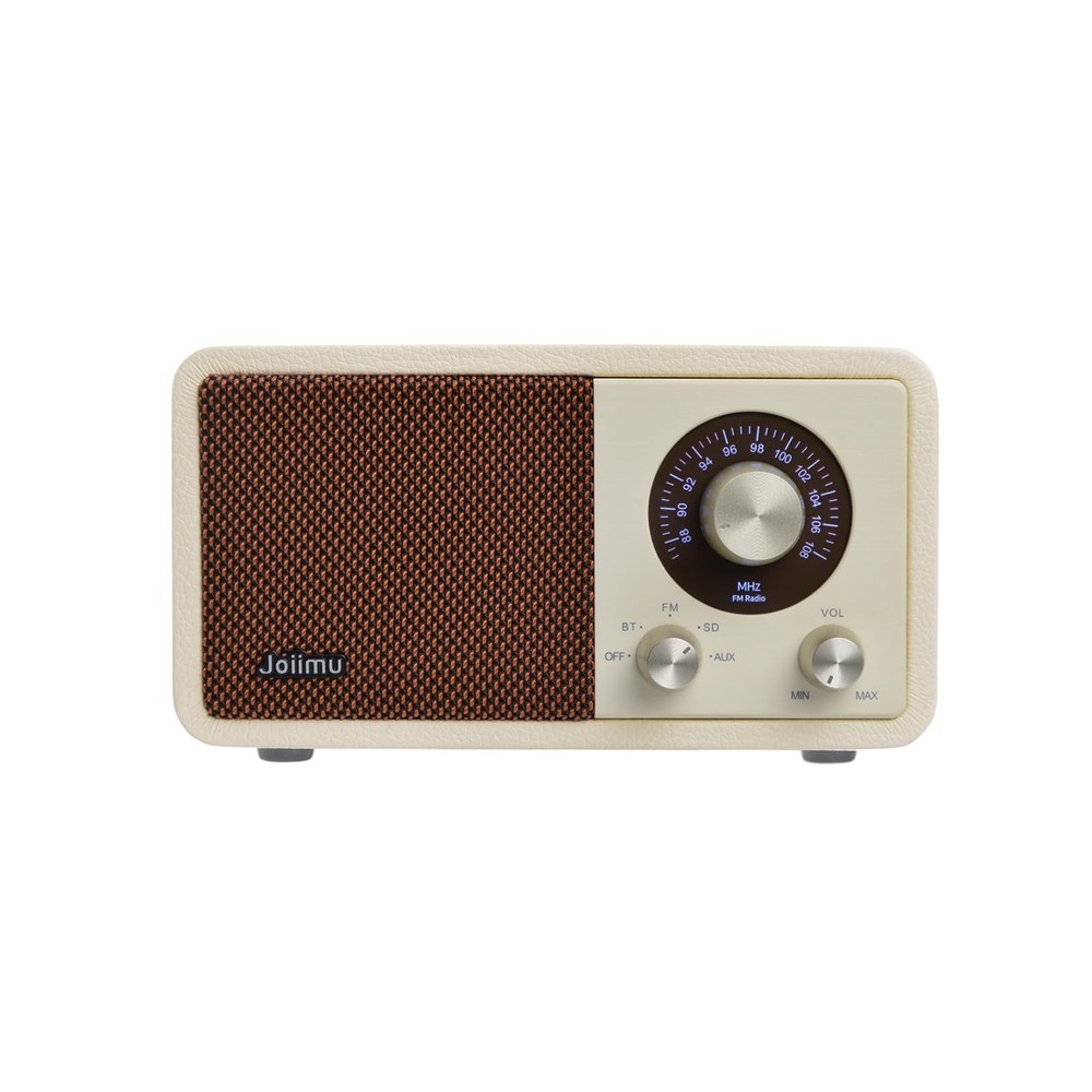 Portable FM Radio Bluetooth Speaker with 2600mAh Battery and PU Leather Case
