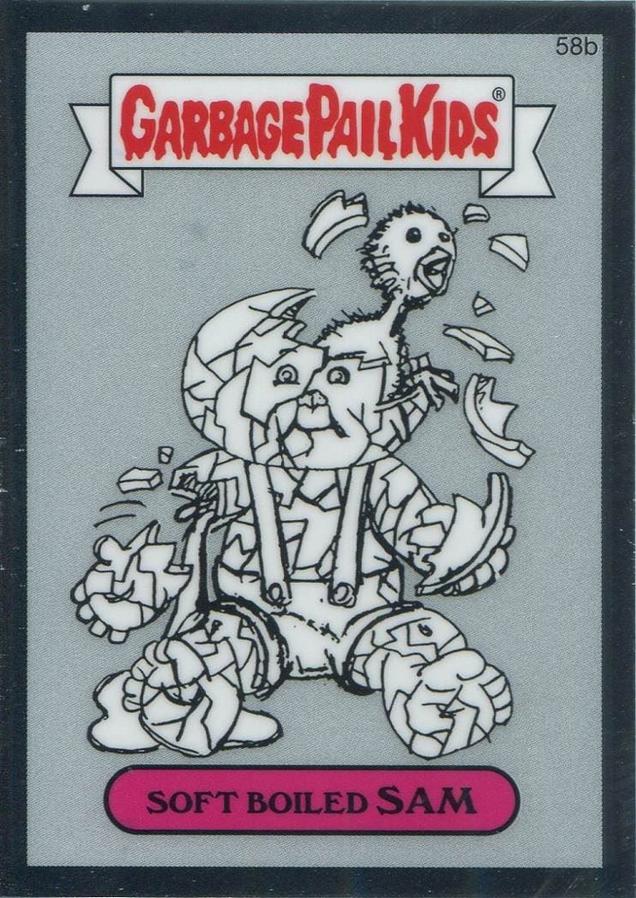 Garbage Pail Kids Chrome Series 2 Pencil Art Concept 58b SOFT BOILED SAM