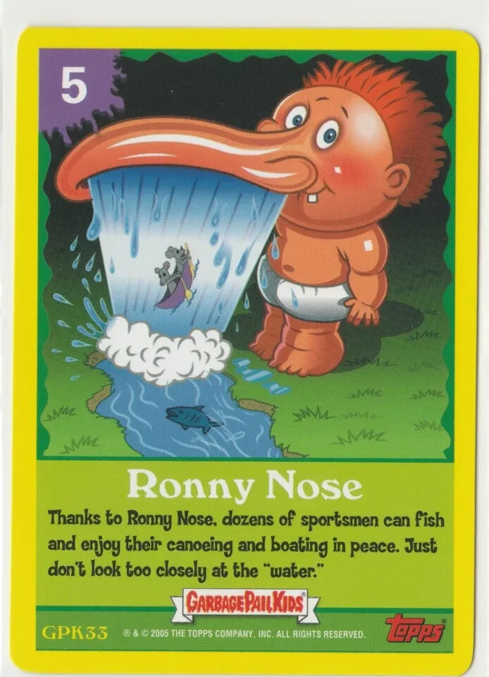 Ronny Nose #33 Garbage Pail Kids GPK 2005 ANS4 Series 4 Game Cards