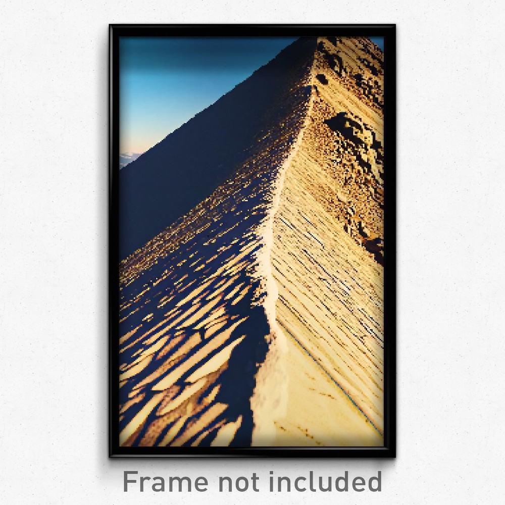 8 Bit Pixel Art Poster - Psychedelic Trippy Video Game Print Rough Summit