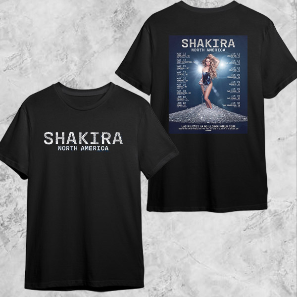 Shakira Las Mujeres Ya No Lloran North America 2025 Tour Dates Fan Gifts T-Shirt