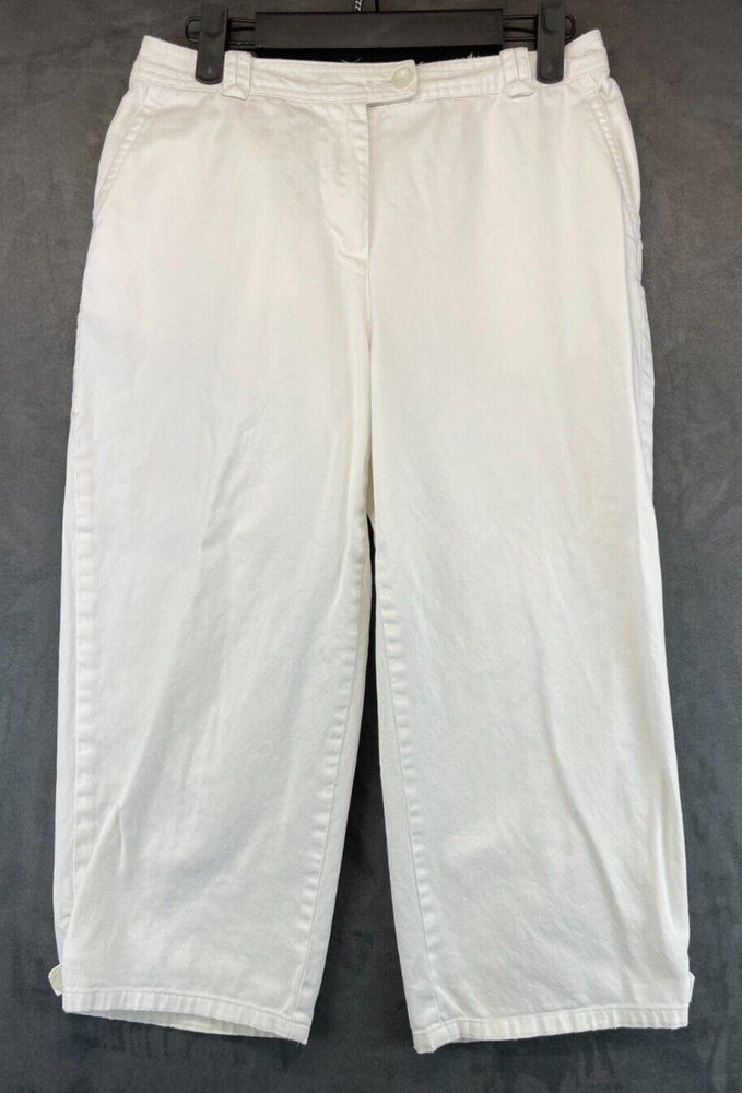 Charter Club Capri Pants - Womens Size 8P - White - Straight - Mid Rise (2165)