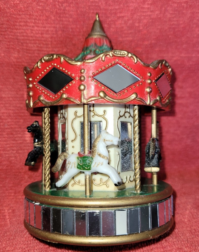 Vintage Noma Circus Christmas Decorations Carousel - 1991 - MISSING ORNAMOTION!
