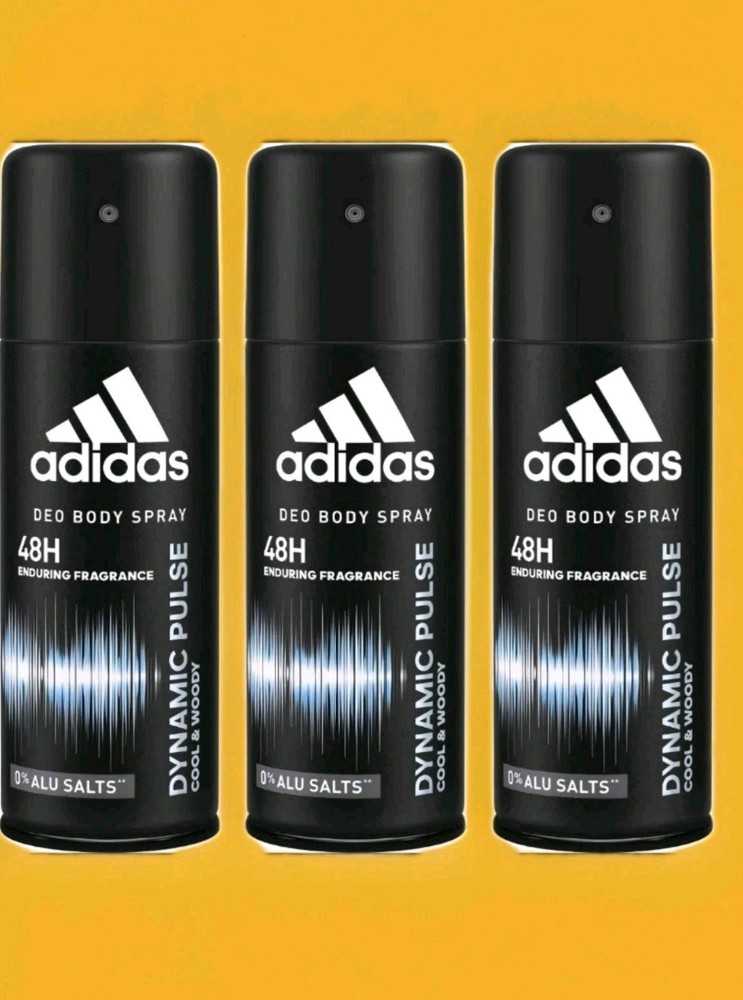 (3 Pack) Adidas Dynamic Pulse Body Spray 4oz Each – RARE! Authentic & NEW