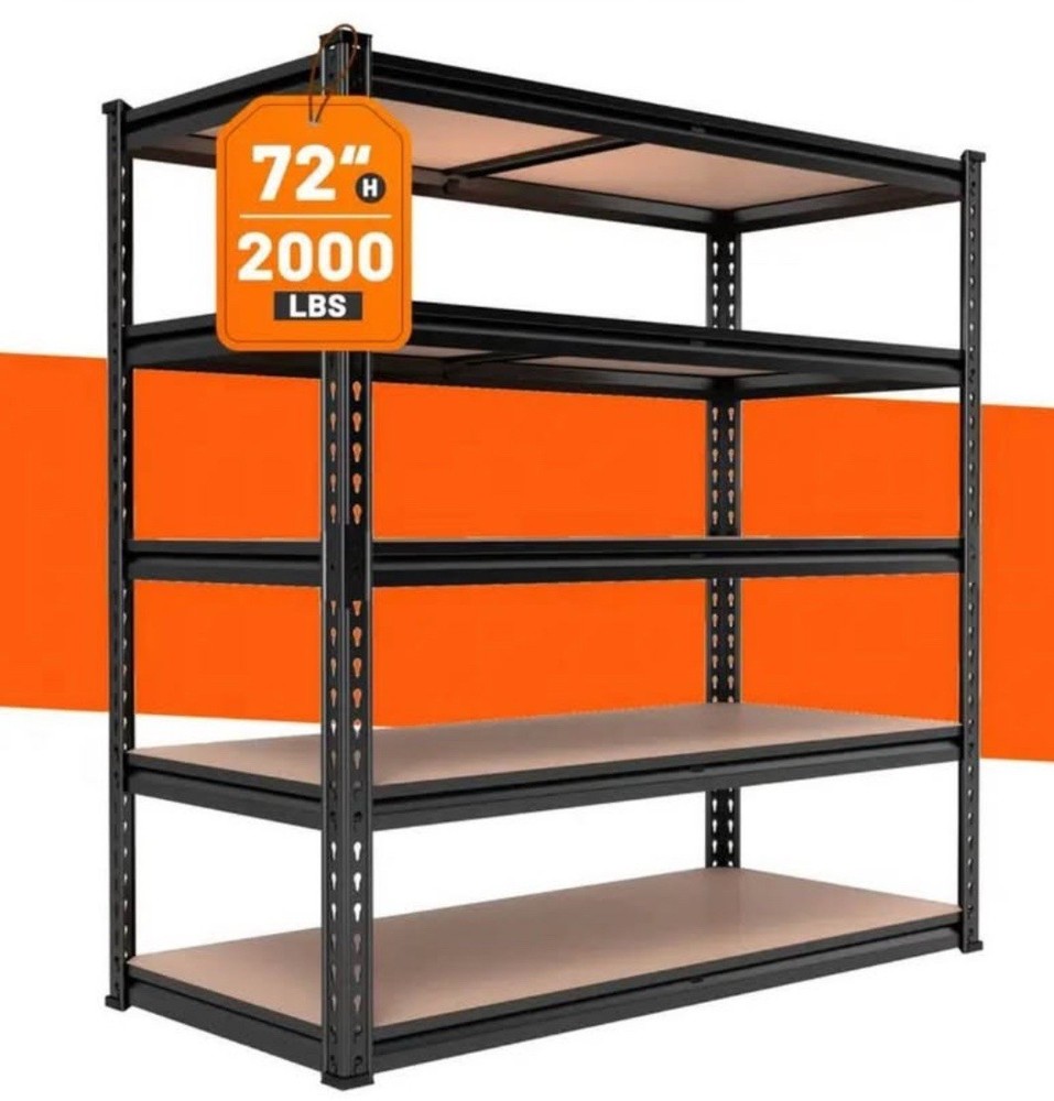 Heavy Duty 5-Tier Metal Storage Rack 2000LBS Capacity Garage Shelving