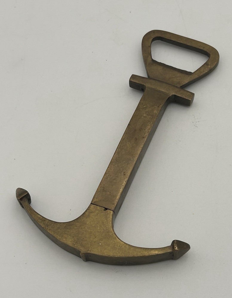 Vintage Brass Anchor Wall-Mounted Nautical Bottle Opener