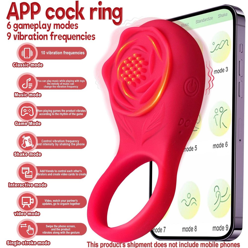 Vibrator Penis Ring Cock Ring Wearable Stimulator Clit Vaginal Couples Sex Toys