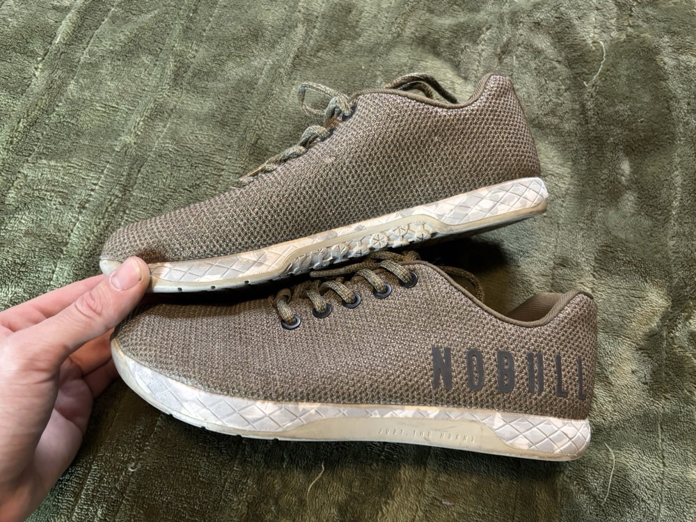 Nobull Shoes Womens 7.5 Men 6 Olive Green Super Fabric Trainers Sneakers No Bull