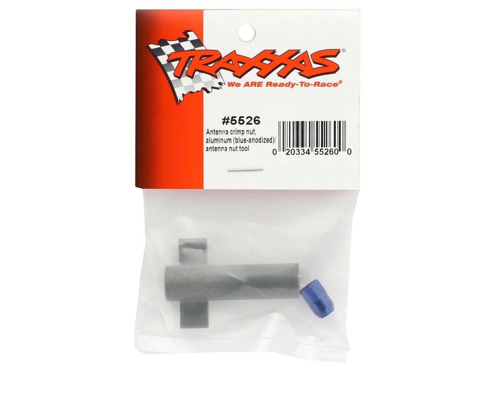 Traxxas® TRA5526 Antenna crimp nut, aluminum (blue-anodized)/ antenna nut tool