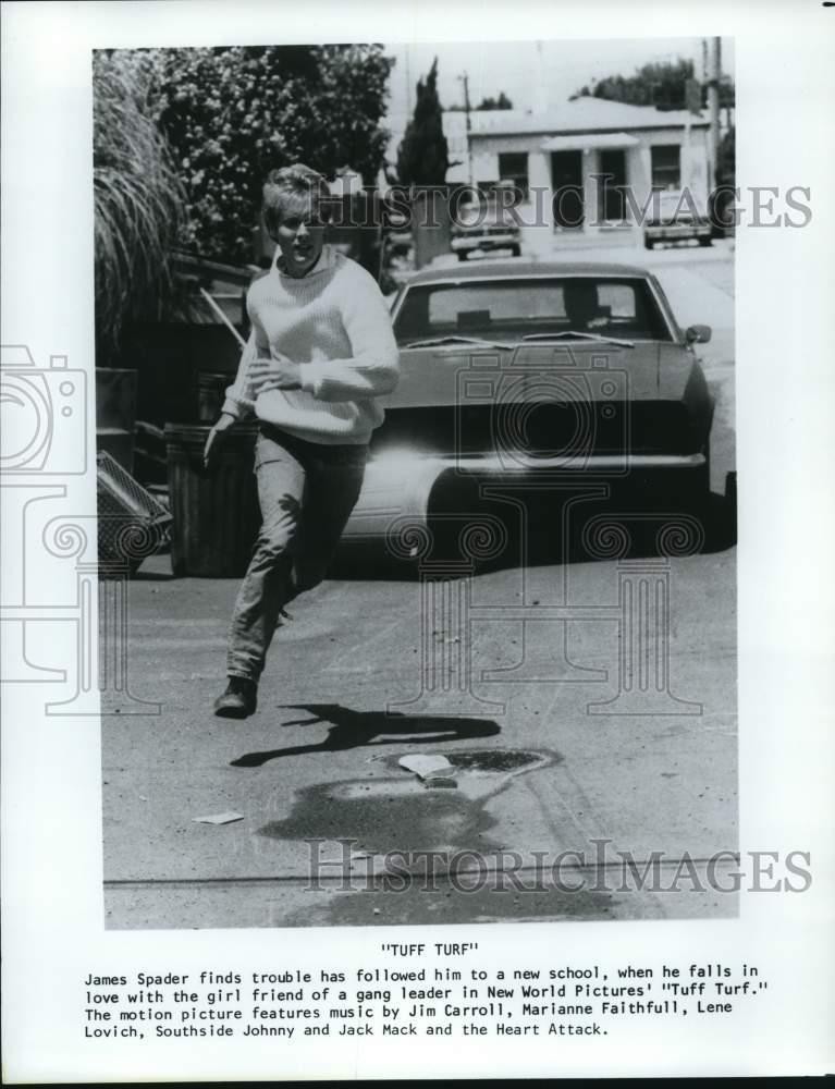 Press Photo James Spader runs in a scene from in New World Pictures 