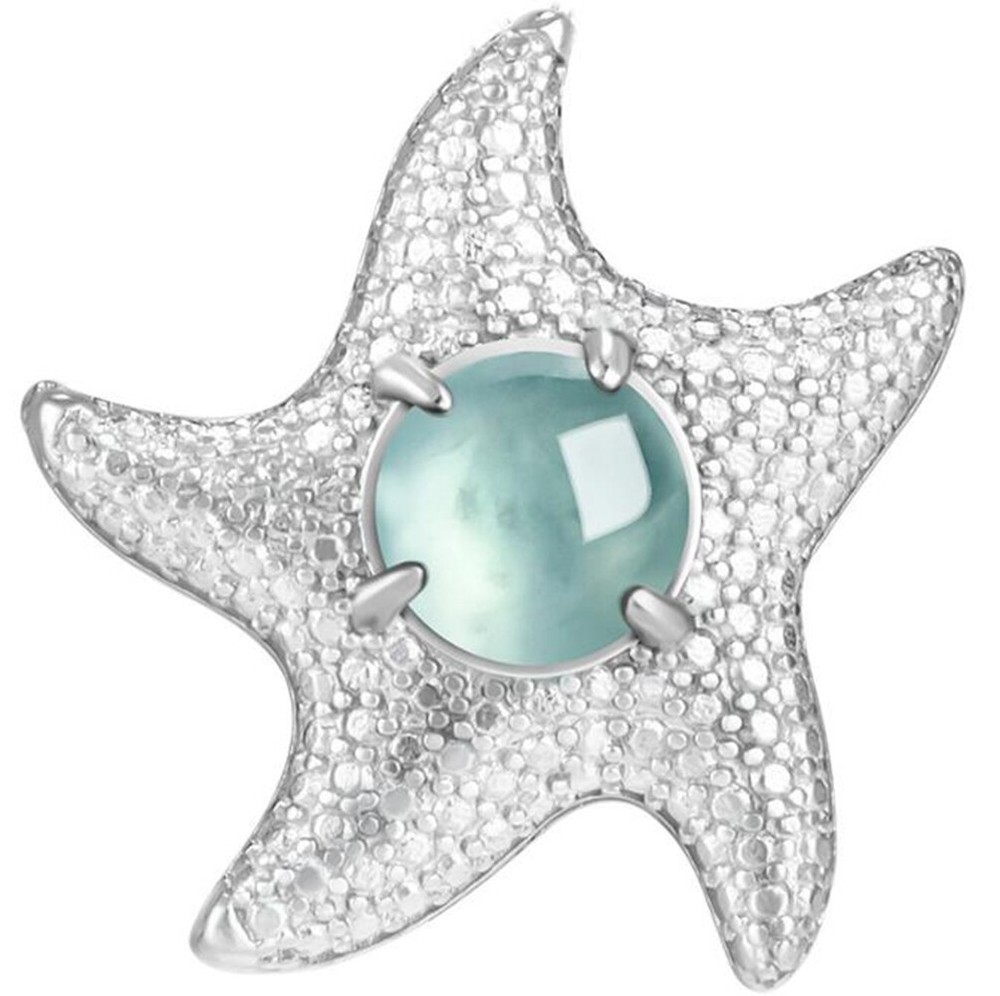 Certified Green Natural Burma Jadeite Starfish Pendant Necklace in 925 Silver