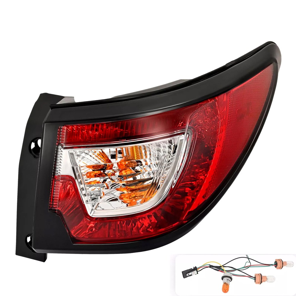 Passenger Side Outer Tail Light For Chevrolet Traverse 13-17 Brake Lamp w/Bulb