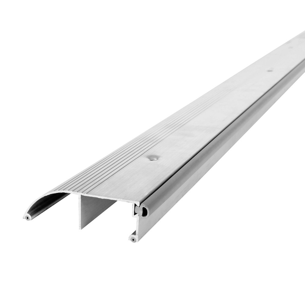 08631 3-3/8 in. x 1 in. x 36 in. Silver Aluminum and Vinyl High-Profile Outsw...