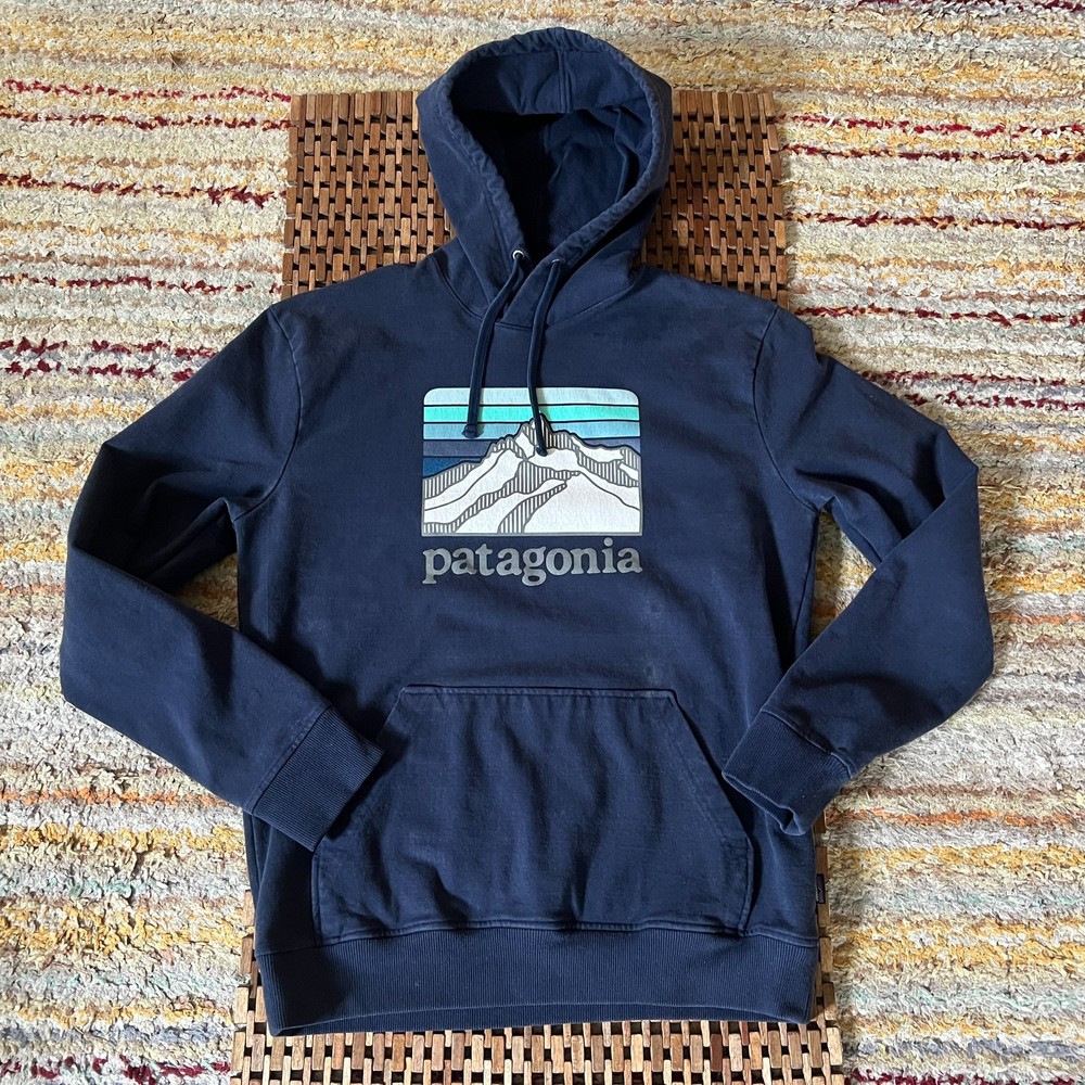 Patagonia Uprisal Graphic Print Hoodie Hoody Blue Men's Size Medium M