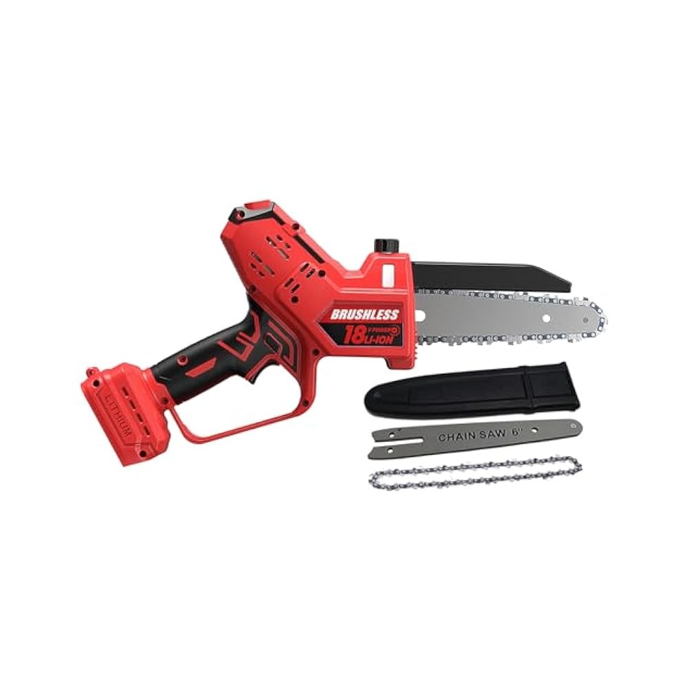 M18 Cordless Brushless Chainsaw with Auto Oiler for Tree Pruning 8 or 6 Inch Bar  