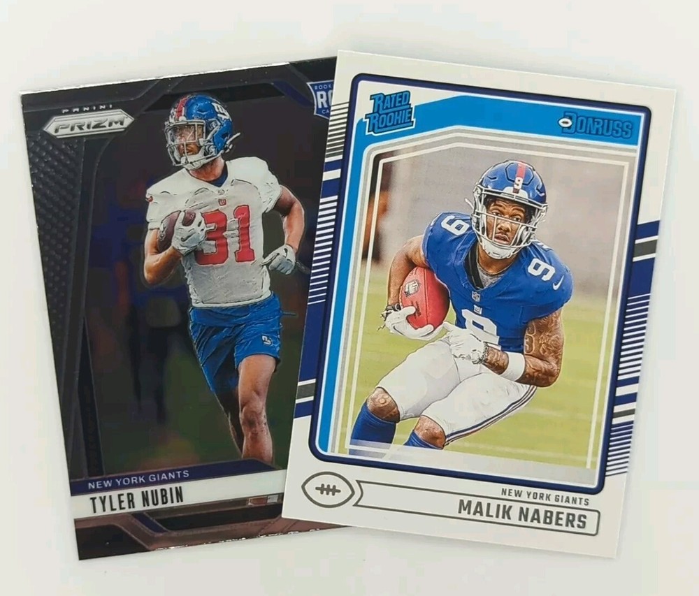 Malik Nabers & Tyler Nubin RC 2024 Panini Prizm & Donruss Rated Rookie + RC Lot