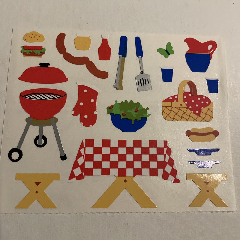 Vintage Mrs. Grossman barbecue picnic stickers