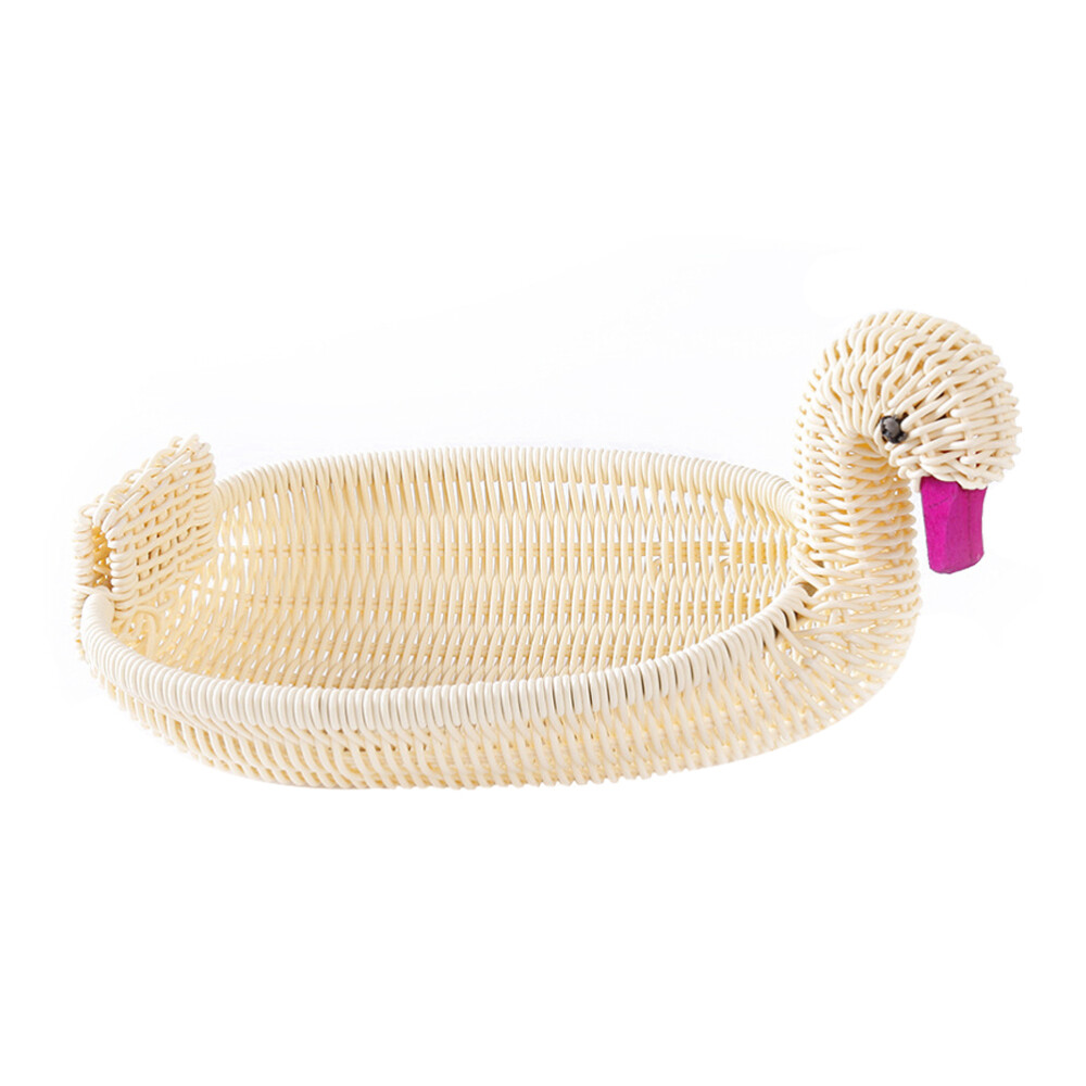 Wicker Duck Basket Bin Bathroom Storage Cartoon Fruit Child
