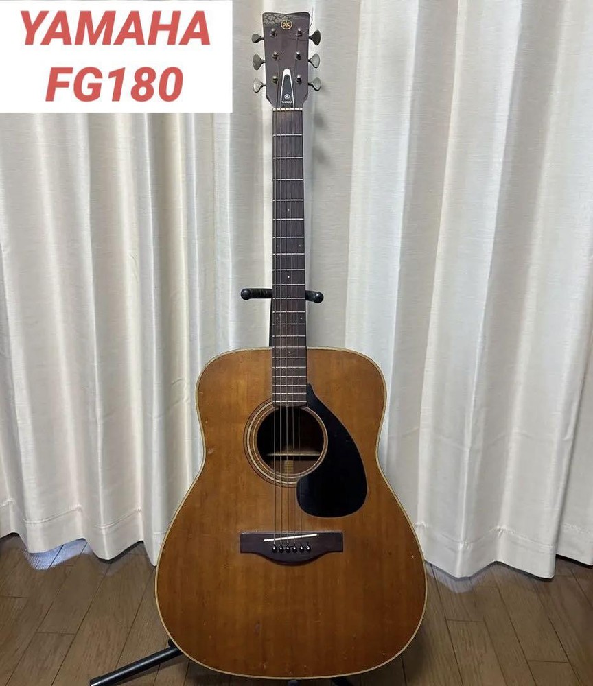 Vintage Yamaha FG180 Red Label Acoustic Guitar for Superior Sound