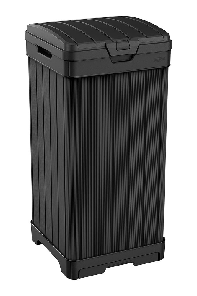 38 Gallon Outdoor Trash Can with Fade-Resistant Finish & Easy Cleaning Drawer