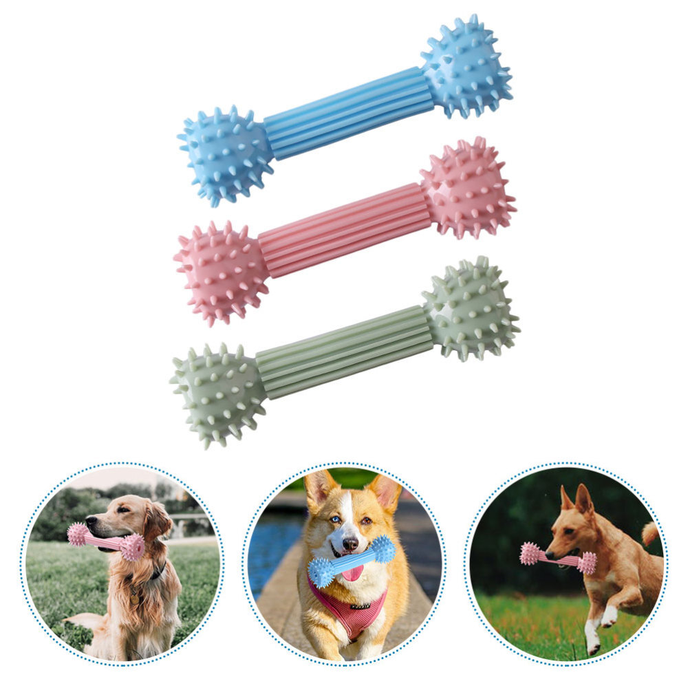 3pcs Pet Toys Pet Plaything Rainbow Dog Chewer Dog Molar Toy Puppy Tug Toy