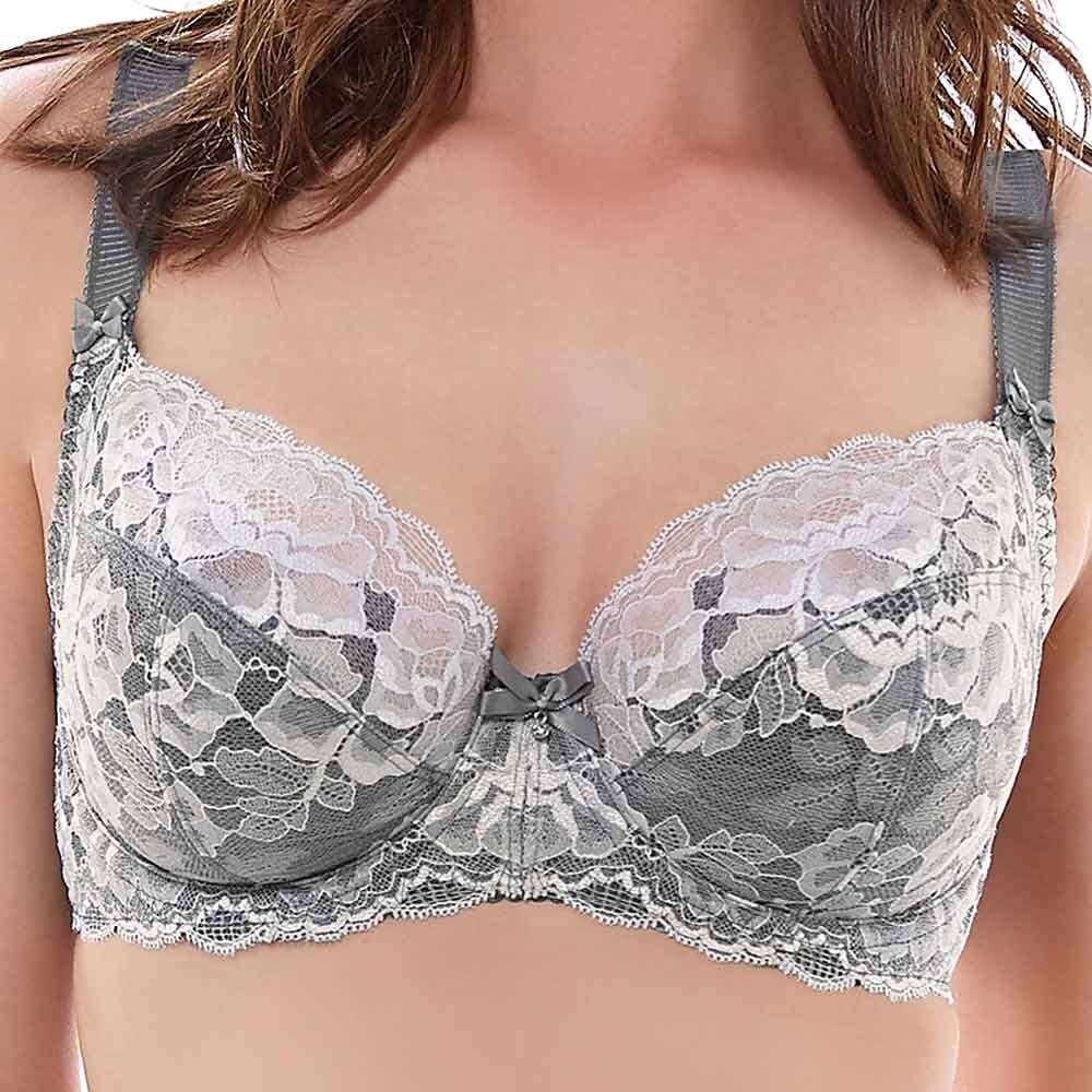 Fantasie Marianna Bra Size 30D Silver Grey Lace Side Support Full Cup 9202 New