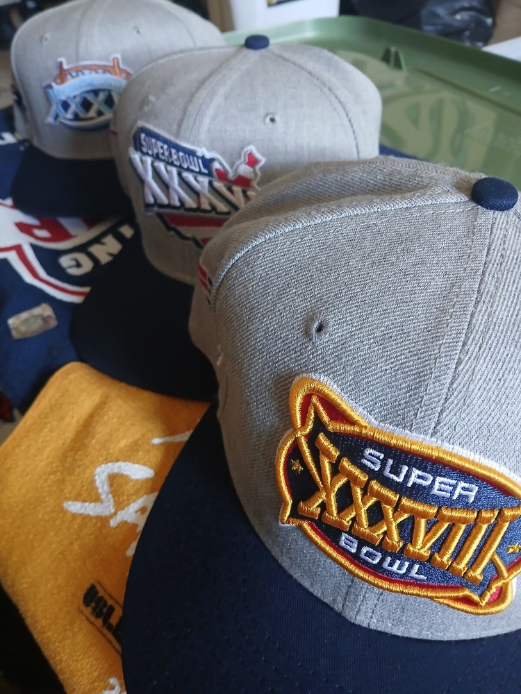 New England Patriots Super Bowl Snapback Hats Tom Brady NFL Fitted Cap 3-Pack