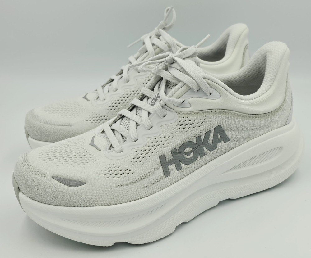 Size 9.5 2E - Hoka One One HOKA Bondi 9 Stardust Silver Women's Extra Wide Shoes