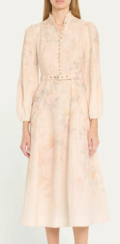 ZIMMERMANN-CRUSHED BUTTONED MIDI DRESS,SIZE 2,RRP$995, CYBER MONDAY SALE. VALUE.-image