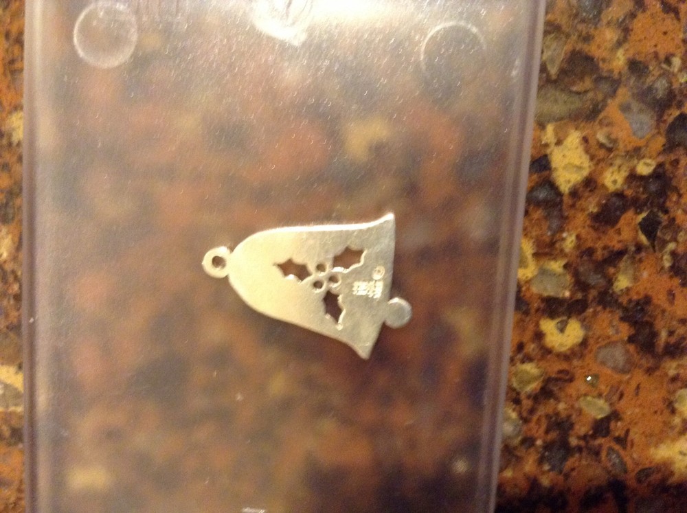 Retired James Avery Sterling Silver Holly Bell Christmas Charm