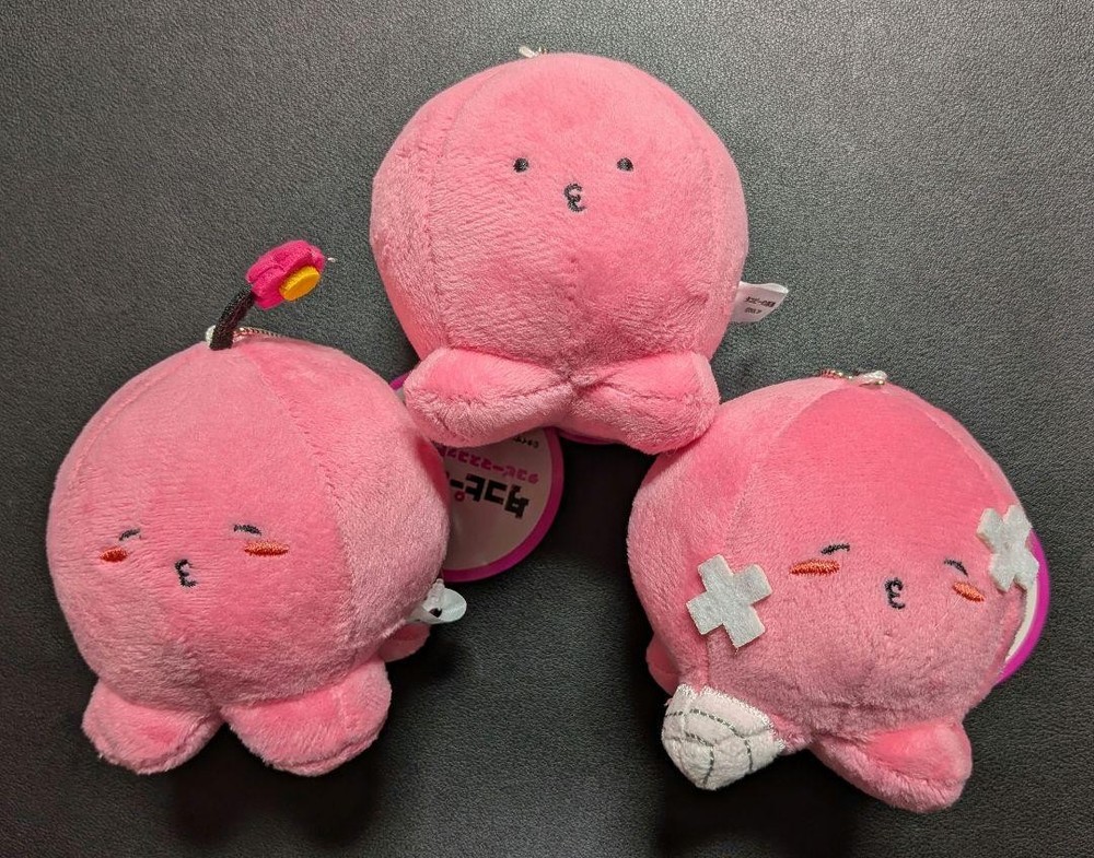 Takopi Plush Mascot 3-Piece Set Soft Plush Tags Included Official Collectible