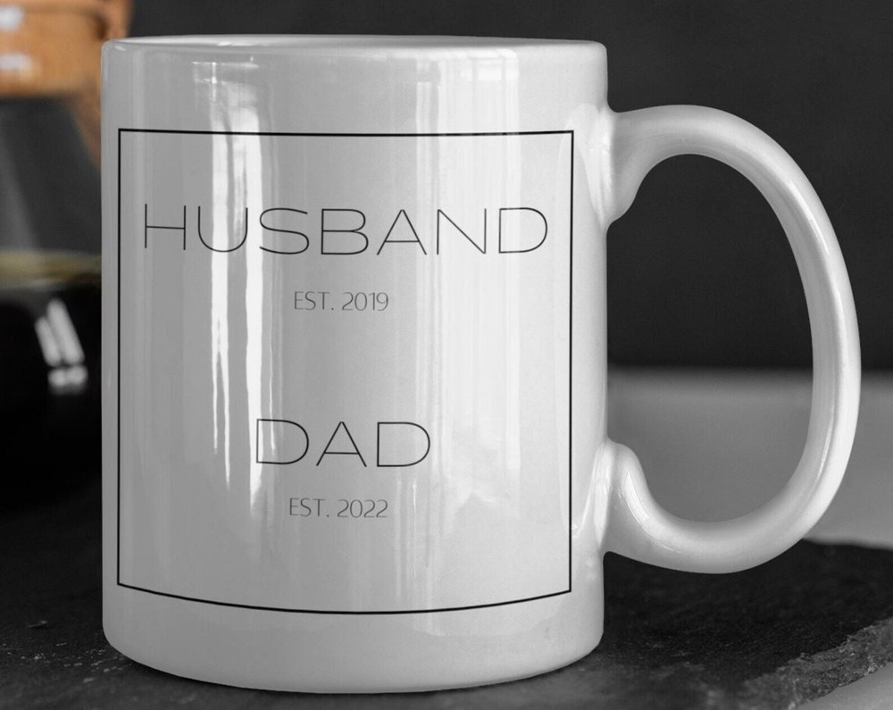 Custom Engraved Husband Daddy Est Gift for Pregnancy Announcement