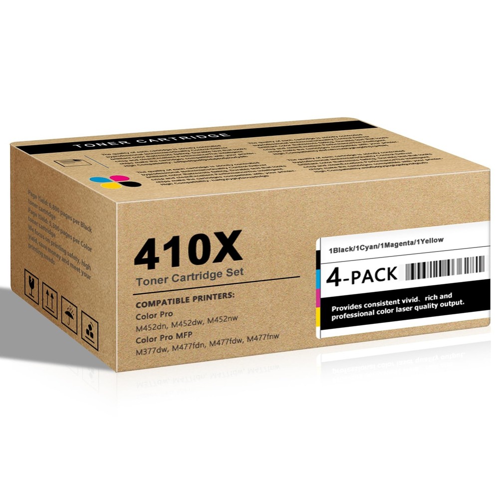 410X Toner Cartridges 4 pack (1Black/1Cyan/1Magenta/1Yellow) Replacement for ...