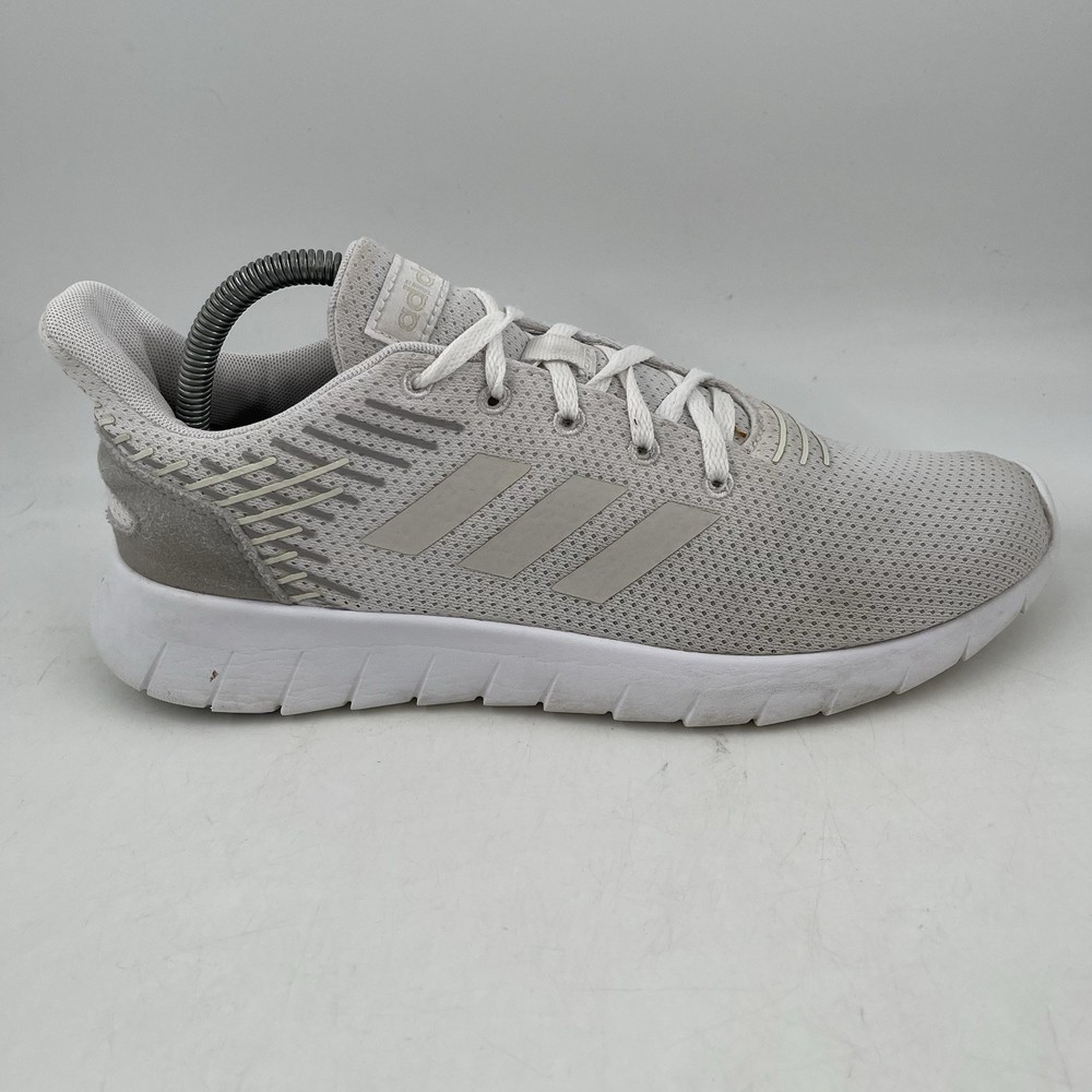 Adidas Women's ANSWEERUN Size 9 Raw White Grey Running Shoes Lace-Up