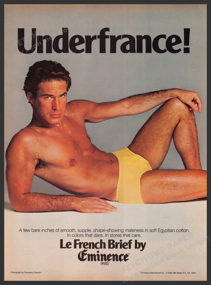 Le French Brief by Eminence 1970s Print Advertisement Ad 1979 Men's Underwear