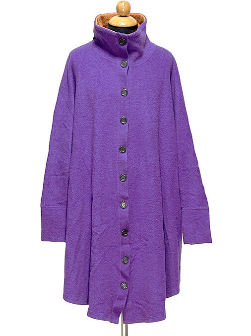 TSUMORI CHISATO Wool Nylon Blend High Neck Poncho Shawl Jacket