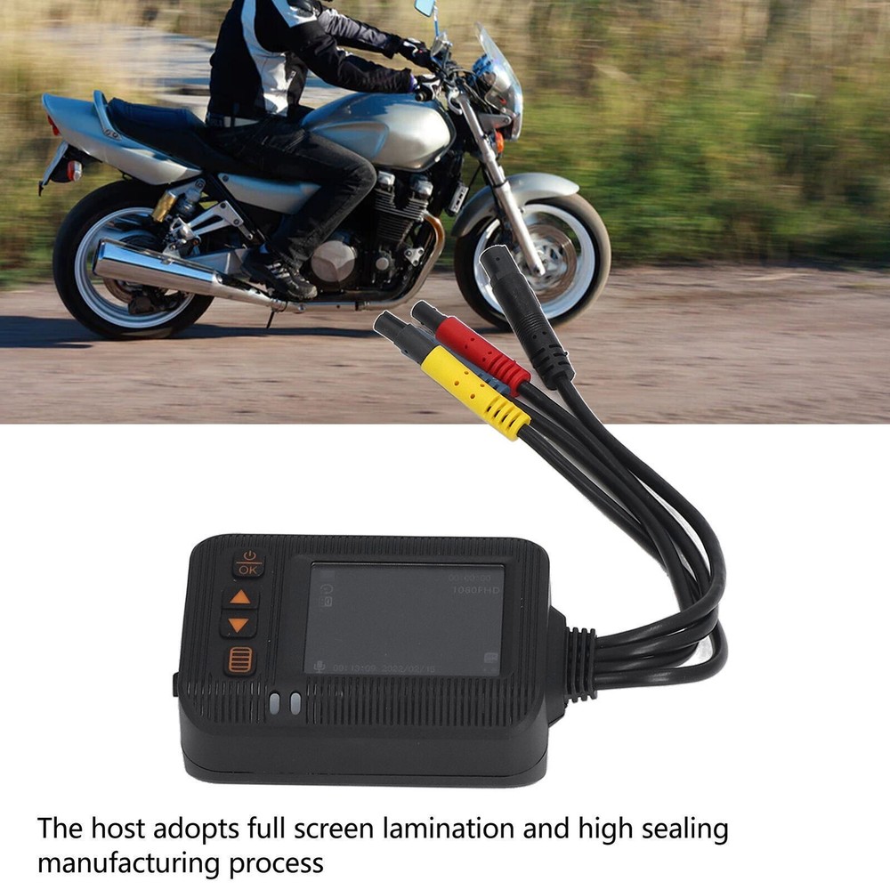 Motorcycle Dash Cam IP65 Waterproof 1080P Motorcycle Helmet Video Recorder