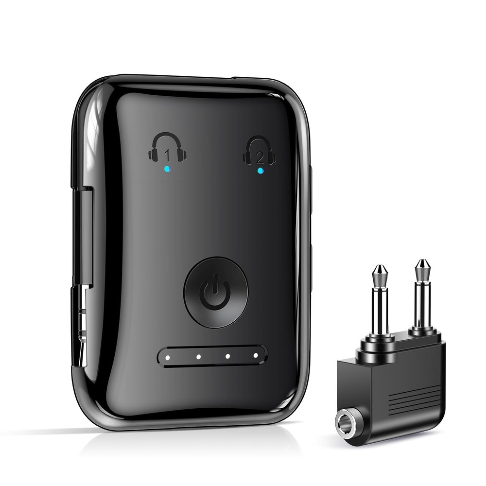 Premium Bluetooth 5.4 Transmitter for Airplanes with Dual AirPods Support