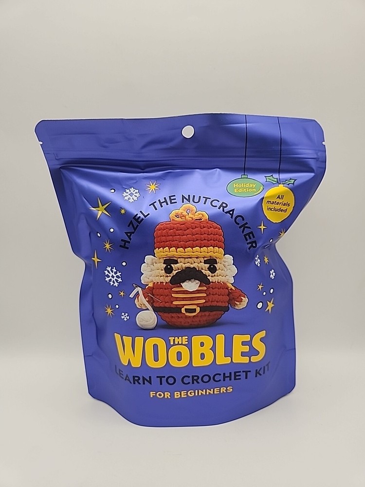 The Woobles HAZEL THE NUTCRACKER  Learn To Crochet Kit For Beginners With Hook