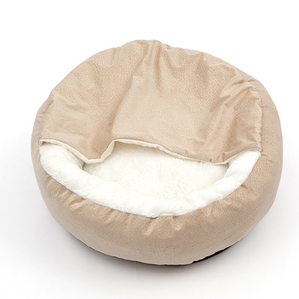 Small Calming Dog Bed & Cat Cave with Hooded Cover 50cm MBAR